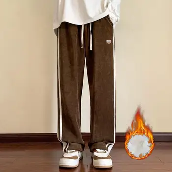 Корейские модные широкие брюки, женские свободные повседневные полосатые брюки в стиле хип-хоп с эластичной резинкой на талии и карманом, прямые брюки