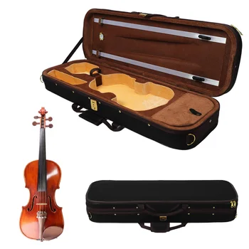 Коробка Для Скрипки Размера 4/4 С Гигрометром Жесткий Чехол Для Хранения Скрипки Чехол Для Защиты Музыкального Инструмента