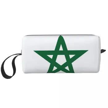 Косметички с Флагом Марокко, Косметичка Для туалетных принадлежностей, Модный Футляр Для макияжа для путешествий
