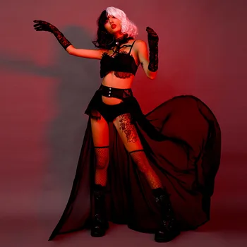 Костюм на Хэллоуин для Женщин Вампир Демон Косплей Аниме Наряд Сексуальная Вечеринка Ночной Клуб Сексуальное Женское Белье Одежда Gogo Dancer Wear 2023