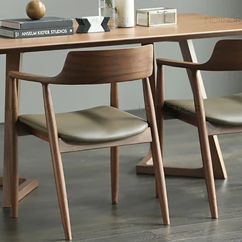 Креативный минималистичный макияж для гостиной Со спинкой стула, современное кожаное удобное кресло для взрослых, Дизайнерская офисная мебель Sillasn Homes