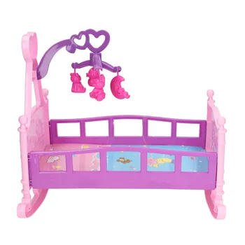 Кукольный домик в масштабе 1: 12, кроватка-колыбель, мебель для кукольного домика, Реалистичный миниатюрный орнамент, детская игрушка для кукольной кроватки 