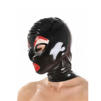 Латексная маска, Резиновые капюшоны, Открытые глаза, рот, нос с накладками, Фетиш на Хэллоуин, Индивидуальные костюмы для косплея XS-XXL Для женщин
