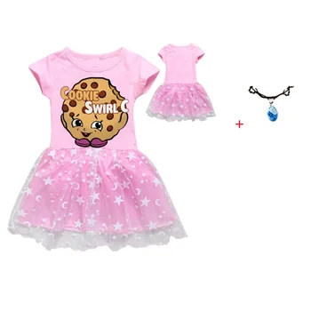 Летняя одежда для маленькой девочки от 4 до 12 лет, платье COOKIE SWIRL C, сетчатое платье для маленьких девочек, милый детский костюм принцессы для косплея на день рождения