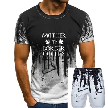 Мать бордер-колли-Женская футболка-Черная футболка для мамы - Бордер-колли