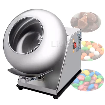 Машина для нанесения покрытия на арахисовые закуски и приправы, машина для обертывания шоколада и сахара.