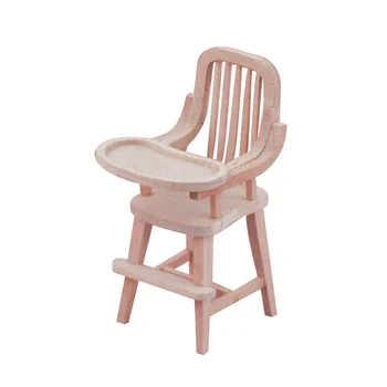 Миниатюрный деревянный стул 1:12, детский обеденный стул, кукольный дом, мини-модель мебели, украшения, декор сцены из жизни