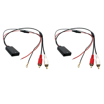 Модуль 2х Bluetooth вспомогательный приемник и 2 RCA кабель-адаптер автомобиля Радио стерео беспроводной аудио вход воспроизведения музыки для грузовых авто