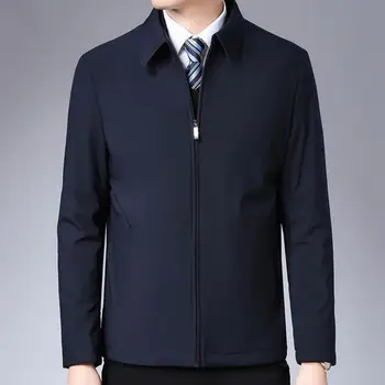 Мужская весенняя куртка, стильный мужской костюм, пальто в деловом стиле, планка на молнии, пиджак с длинным рукавом против морщин, для весенне-осеннего банкета