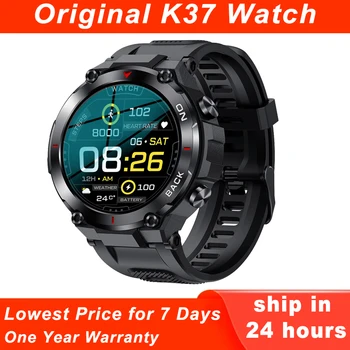 Мужские смарт-часы K37 с GPS 1.32 IPS 480mAh Фитнес-трекер 24/7 Частота сердечных сокращений IP68 Водонепроницаемые Спортивные смарт-часы на открытом воздухе pk K27