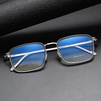Новые прямоугольные очки немецкого люксового бренда для мужчин, выписанные по рецепту, Легкие, безвинтовые Ацетатные Круглые очки, Женские оправы для очков