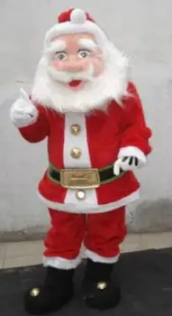Новый взрослый Хэллоуин, Рождество, Забавный маскот Санта-Клауса, Необычный мультяшный костюм талисмана, плюшевый маскарадный костюм талисмана