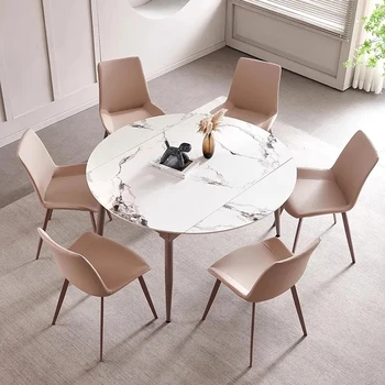 Обеденный стол для отдыха, Современный складной дизайн, Водонепроницаемый Обеденный стол, выдвижная Роскошная кухонная мебель Mesa De Comedor