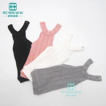 Одежда для кукол BJD 43 см 1/4, аксессуары BJD, модный свитер на бретелях, черный, белый, розовый, серый
