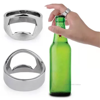 Открывалка для бутылок из титановой стали, креативное кольцо на палец, открывалка для пива, Консервные ножи, гаджеты, Классный бар, кухонные принадлежности, подарки Оптом