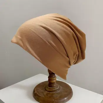 Повседневная шляпа с черепом, мешковатая ветрозащитная однотонная мужская Женская шапочка-бини для взрослых