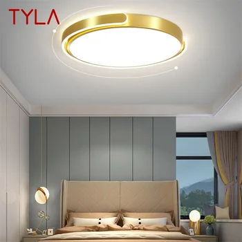 Потолочный светильник TYLA Nordic Современные золотые круглые лампы Простые светильники LED Home для гостиной спальни