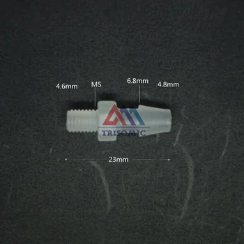 Прямой соединитель 4,8 мм-M5 Пластиковый фитинг для труб Колючий соединитель с резьбой Материал PP Аквариум для рыбок Airline Aquarium