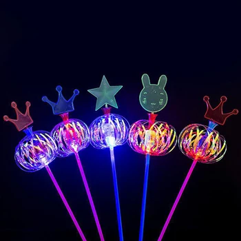 Радужная волшебная палочка на Хэллоуин, Светодиодный пузырь, красочная светящаяся игрушка, мигающая палочка, детские игрушки, Новогодние подарки для Рождественской вечеринки
