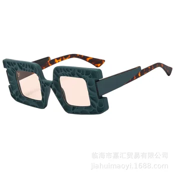 Ретро Квадратные женские солнцезащитные очки Модные роскошные брендовые дизайнерские градиентные оттенки UV400 Мужские солнцезащитные очки контрастного цвета