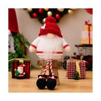 Рождественский Безликий Гном Плюшевая Кукла Санта Кукла Гном Рудольф Подвеска Длинные Ноги Кукла Гном Эльф Рождественский Декор GiftB