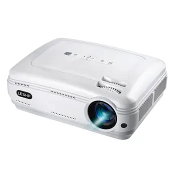Светодиодный проектор LESHP 720P, переносной видеопроектор, Мультимедийный игровой проектор для домашнего кинотеатра, VGA USB для портативного телевизора