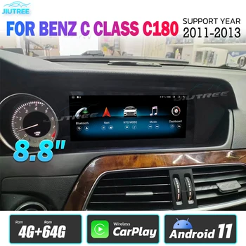 Сенсорный Экран Android 11 Для Mercedes Benz C Class C180 2011-2013 Автомагнитола Auto Carplay Мониторы Мультимедиа Plyaer Stere Radio