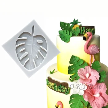 Силиконовые формы для украшения торта в форме листьев Monstera Deliciosa, силиконовые формы для выпечки из 100% пищевого силикона