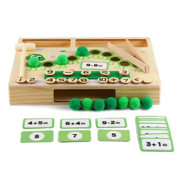 Счетные игрушки для детей 3-5 лет, счетчики Caterpillar для детей дошкольного возраста, обучающая игрушка для сложения и вычитания математики Монтессори