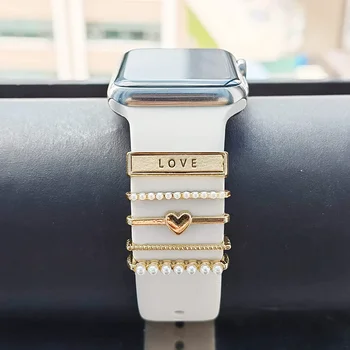 Украшение для Apple watch band 8 7 6 se Аксессуары Ювелирные изделия с бриллиантами Подвески Аксессуары 20 мм/22 мм для Samsung/Huawei ремешок для часов