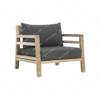 Уличный диван, солнцезащитный крем и водонепроницаемый ротанговый стул, Садовая мебель из тикового дерева