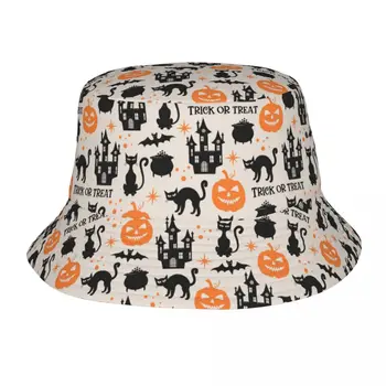 Шляпа с тыквами на Хэллоуин, модная солнцезащитная кепка, уличная Рыбацкая шляпа для женщин и мужчин, пляжные кепки для подростков, Рыболовная кепка